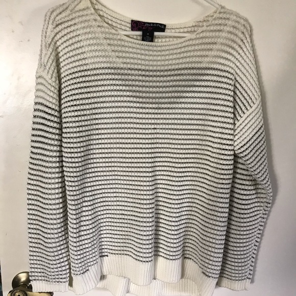 Peck&peck stripe blouse sweater - Picture 1 of 5